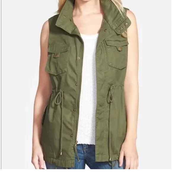 Pleione Jackets & Blazers - Pleione Khaki Utility Vest